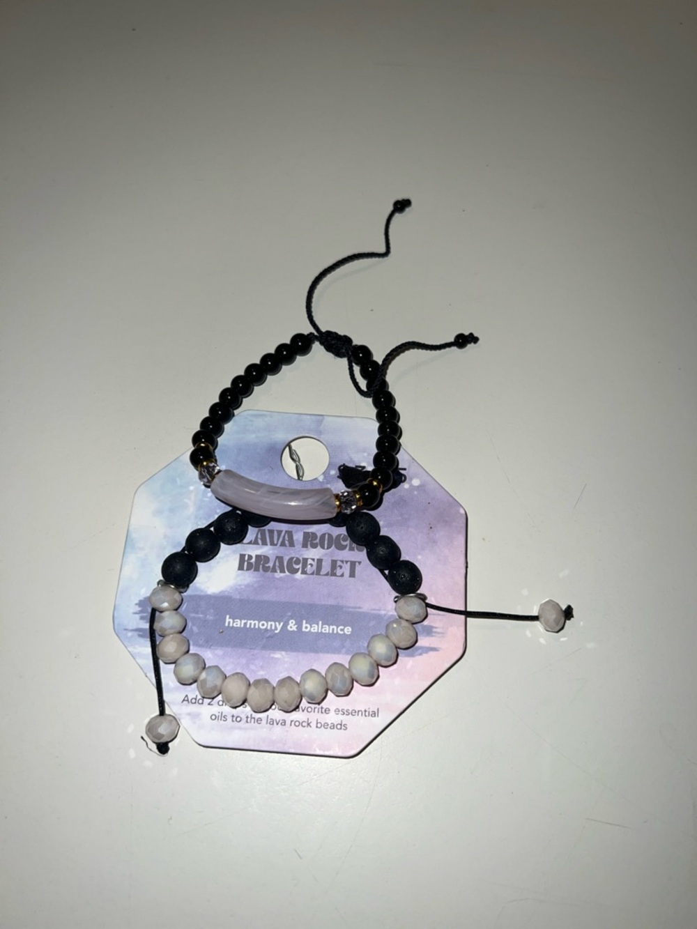 Harmony Beaded Bracelet Set - Black & Pale Pink